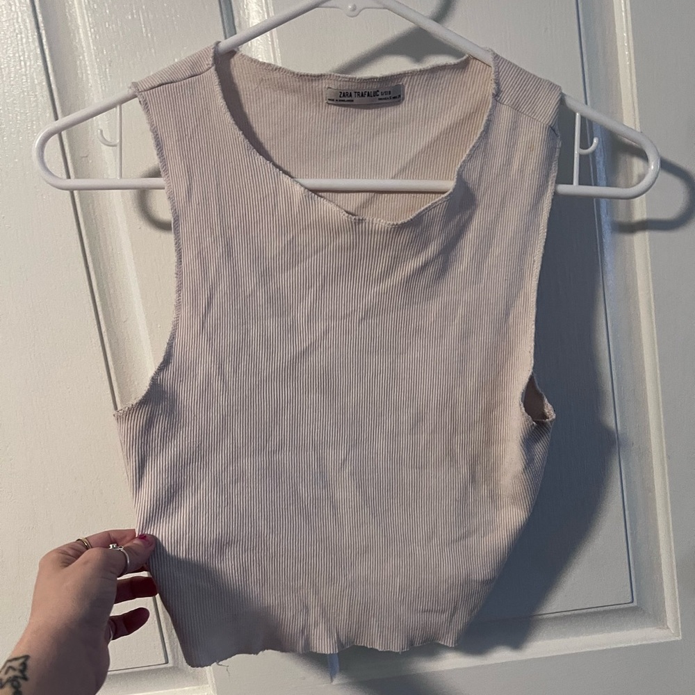 Zara Cream Crop Top